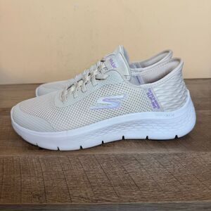 Skechers Go Walk Flex Hands Free Slip-Ins Grand Entry Off White size 7 shoes
